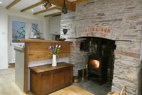 Annies Cottage - lounge with woodburner