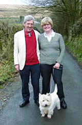 Sally and Christopher with their beloved dog