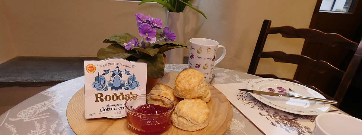 Relax over a Devon cream tea at Annies Cottage, near Dartmoor, Devon